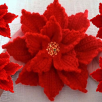 Crochet Poinsettia Flower With A Single Strap