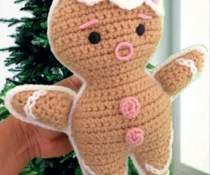Crochet Lovely Gingerbread For Christmas Decoration