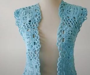 Crochet A Beautiful Vest With Granny Squares