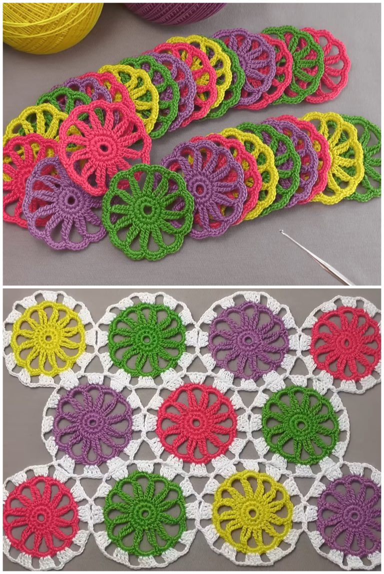 Crochet Beautiful Flower Applique Crochet Ideas