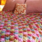 Multi-colored Starflower Bedspread