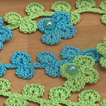Irish Crochet Leaf Branch
