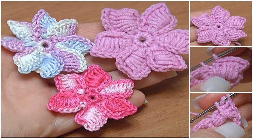 Crochet Flower With Thick Petals - Crochet Ideas