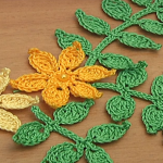 How To Crochet Leaf Branch