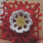 Crochet Square Motif Flower tutorial