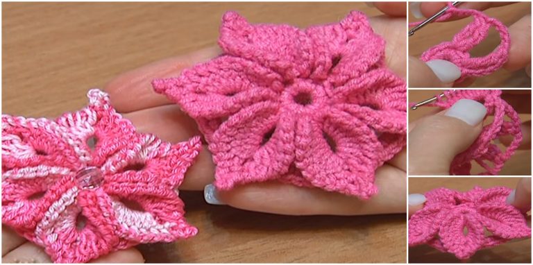 Crochet Adorable 3 D Flower - Crochet Ideas