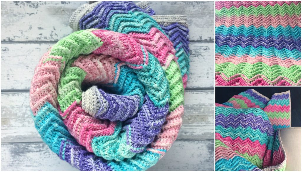 How To Make Textured Chevron Blanket Crochet Ideas