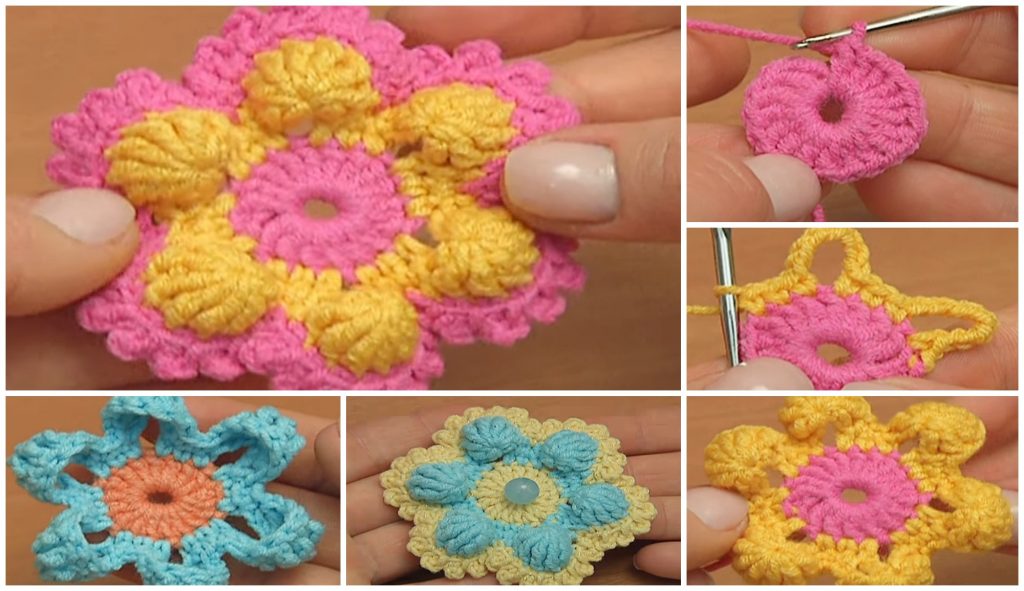 6 Petal Cute Flower Video Tutorial - Crochet Ideas