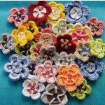 DIY Crochet Flower With Button