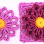 Crochet Lilac Flower Square Video Tutorial