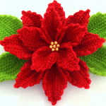 Crochet 3D Christmas Flower