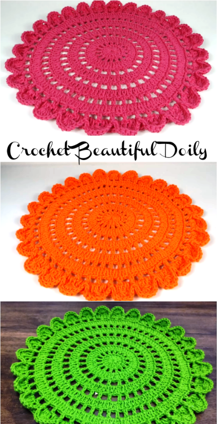 Crochet Beautiful Doily Step By Step Tutorial - Crochet Ideas