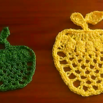Crochet Apple Coaster