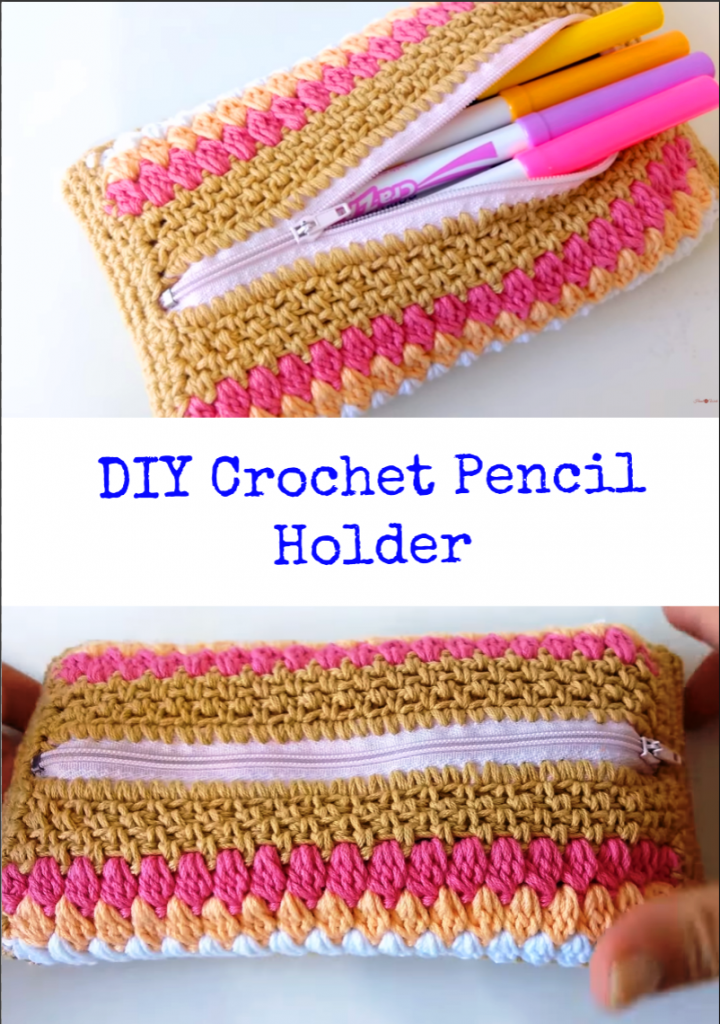 DIY Crochet Pencil Holder Crochet Ideas
