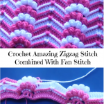 Crochet Amzing Zigzag Stitch Combined With Fan Stitch