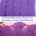Crochet Attractive Stitch For Blankets, Shawls And Sweaters