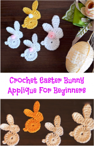 Crochet Easter Bunny Applique For Beginners - Crochet Ideas