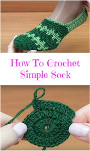 How To Crochet Simple Sock - Crochet Ideas