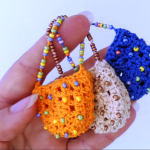 Mini Crochet Bag With Beads