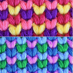 Crochet Colorful Puff Stitch