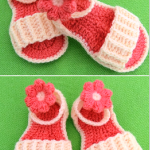 Crochet Baby Sandals With Flowers