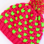 Crochet Puff Stitch Beanie Hat