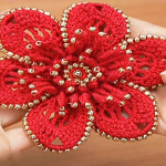 Crochet Beautiful Flower Applique