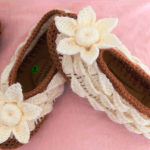Crochet Shoes With 3 D Flower