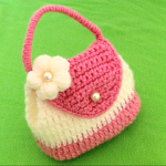 Crochet Purse Bag With 3 D Flower