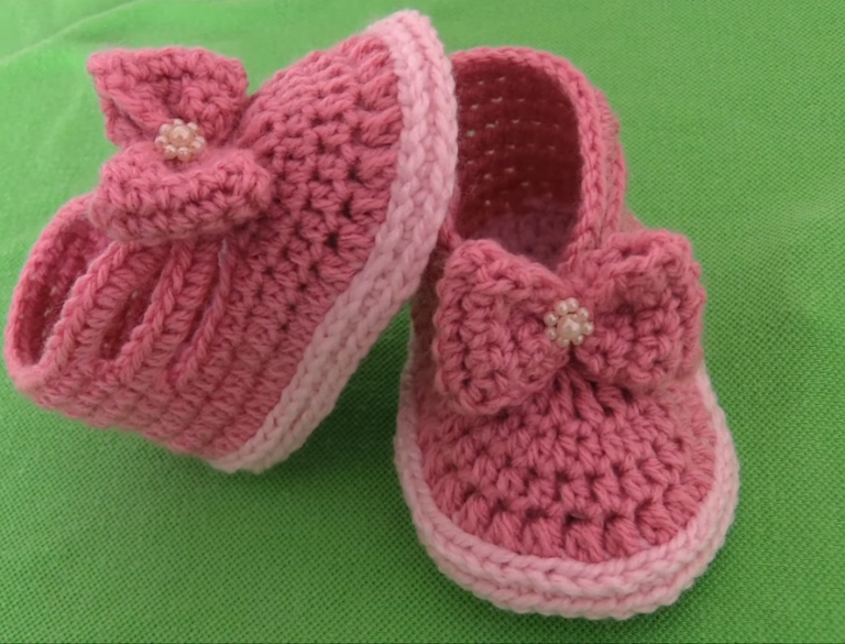 Crochet Baby Girl Shoes With Beads - Crochet Ideas