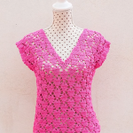 Crochet Heart Stitch Blouse For Women