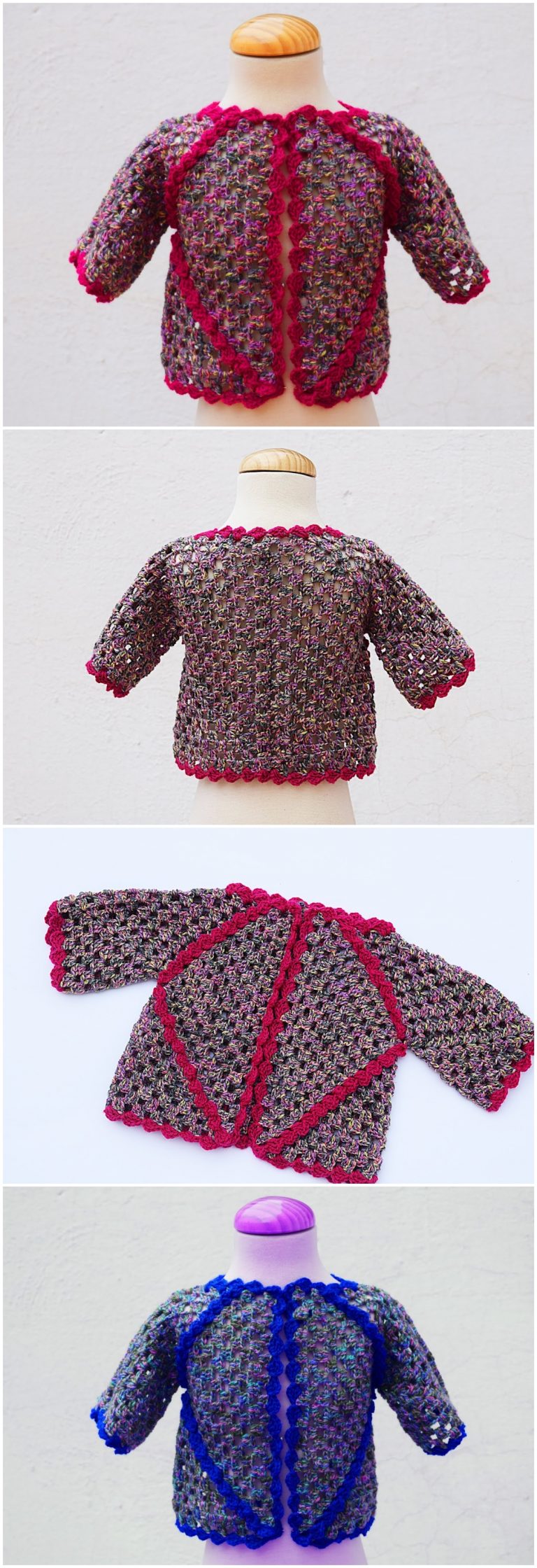 Crochet Fast And Easy Baby Jacket With Two Hexagons Crochet Ideas
