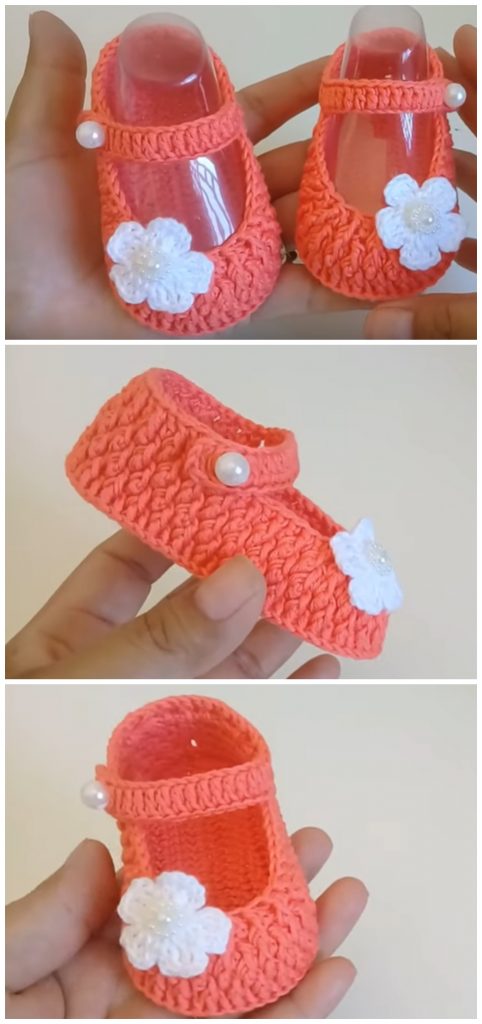 Crochet Baby Shoes With Tiny Flower - Crochet Ideas