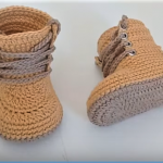 Crochet Baby Combat Boots