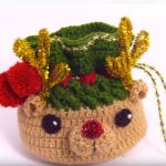 Crochet Mini Gift Bag For Christmas