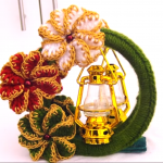DIY Crochet Beautiful Centerpiece With Flower For Christmas