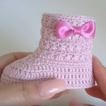 Crochet Jasmine Stitch Baby Boots