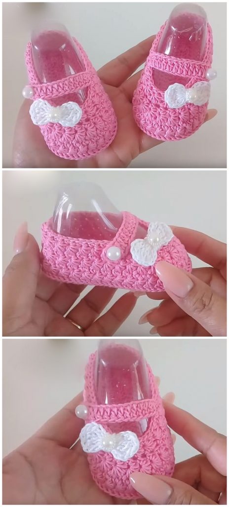 Crochet Baby Shoes With Little Bow - Crochet Ideas