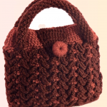 Crochet 3 D Handbag With Leaf Braids
