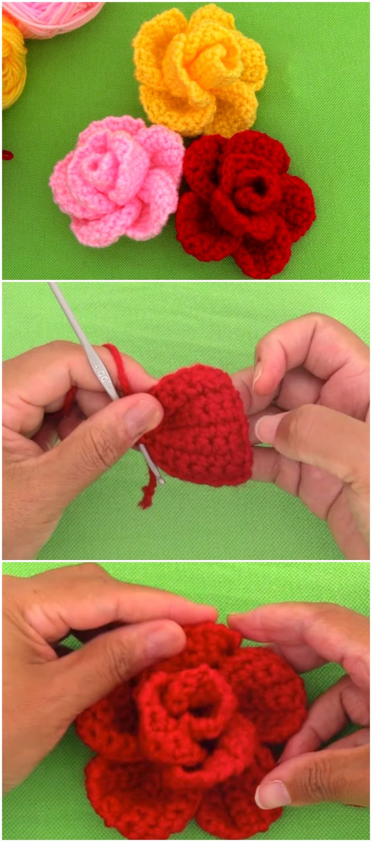 Crochet 3 D Spring Flower Crochet Ideas