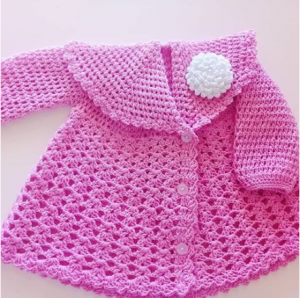 Crochet Fast And Easy Coat For A Baby Girl - Crochet Ideas