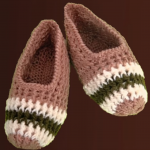 Crochet Elastic Stitch Slippers For Adults