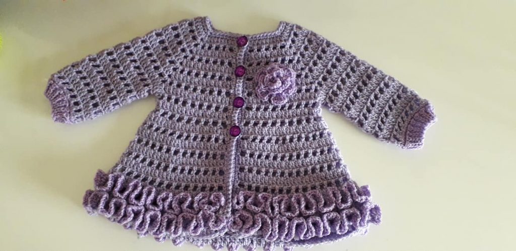 Crochet A Baby Girl Cardigan - Crochet Ideas