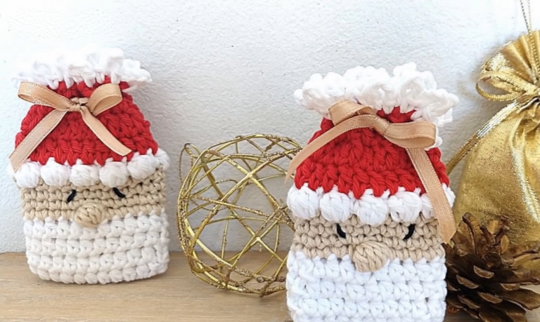 How To Crochet Tiny Santa Claus Bag - Crochet Ideas