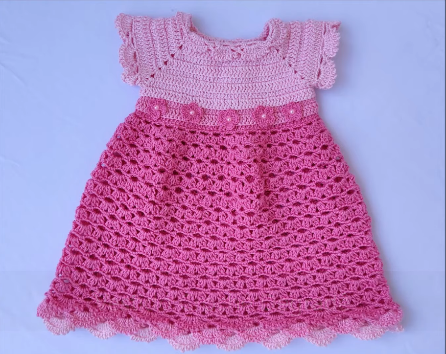 Crochet Amazing Dress For A Baby Girl - Crochet Ideas