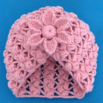 Crochet Simple Hat With Flower