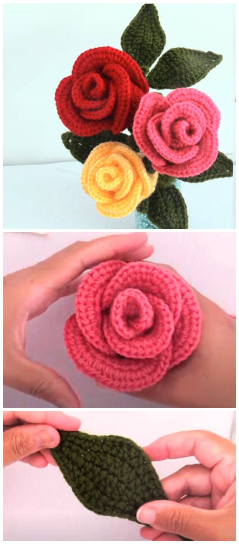 Crochet Easy Rose Flower For Beginners Crochet Ideas