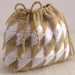 Crochet Diamond Curtain Purse Bag
