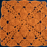 Crochet Granny Square With Leaves