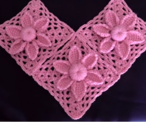Crochet Beautiful Granny Square With Flower